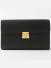 Tom Ford T lock full grain leather pouch - TOM FORD - BALAAN 1