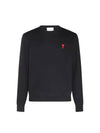 de Coeur Embroidery Crewneck Knit Top Black - AMI - BALAAN 2