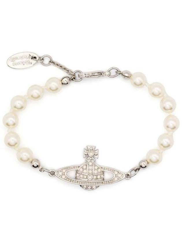 Mini Bas Relief Pearl Bracelet Silver - VIVIENNE WESTWOOD - BALAAN 1