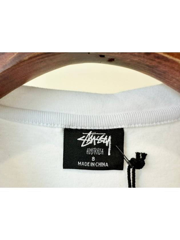 Graffiti Rib Short Sleeve T-Shirt White - STUSSY - BALAAN 5