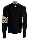 diagonal pullover knit top navy - THOM BROWNE - BALAAN 4