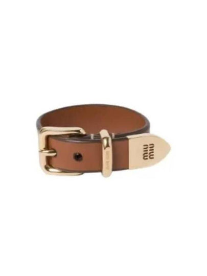 Leather Bracelet Brown - MIU MIU - BALAAN 2