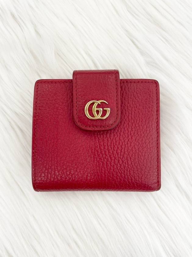 Women s GG Marmont Flap Bicycle Wallet Red 523193 Condition A - GUCCI - BALAAN 3