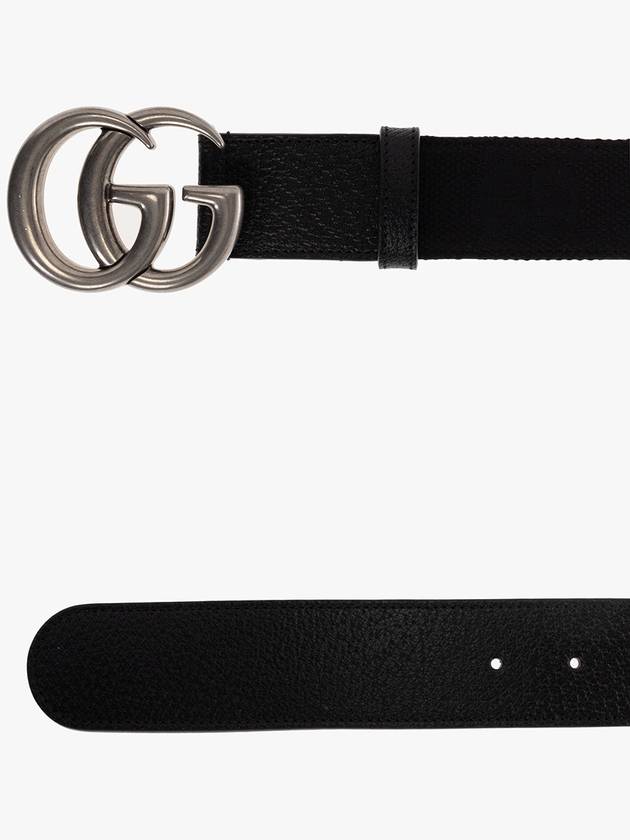 Maxi GG Marmont Logo Belt Black - GUCCI - BALAAN 3