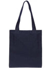 Dressed Fox Vertical Cotton Canvas Tote Bag Navy - MAISON KITSUNE - BALAAN 4