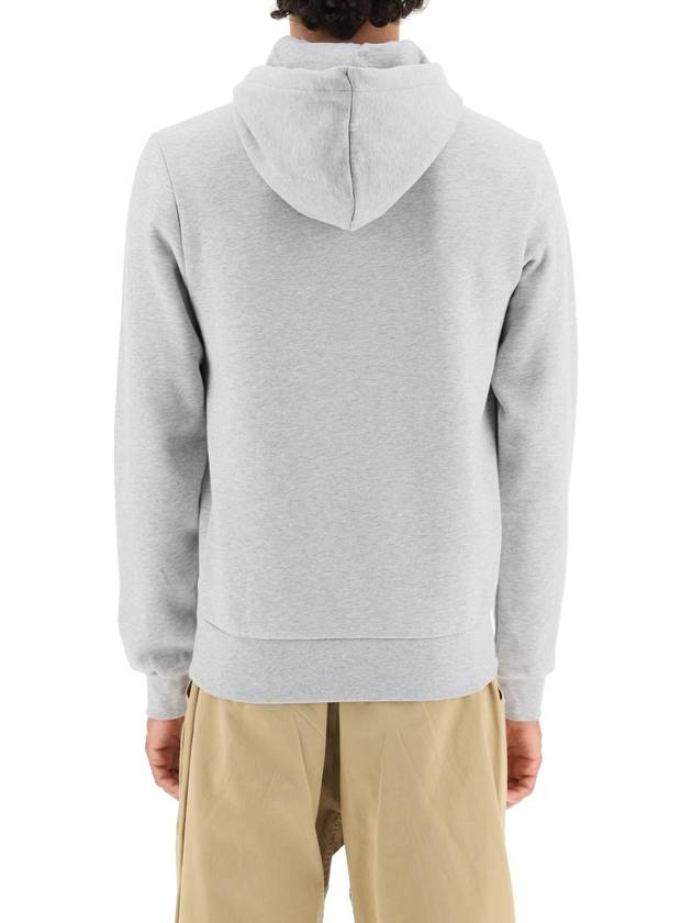 Logo Patch Organic Cotton Hoodie Grey - LACOSTE - BALAAN 4