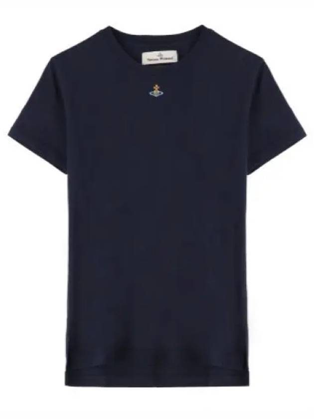 Embroided ORB Peru Short Sleeve T-Shirt Navy - VIVIENNE WESTWOOD - BALAAN 2