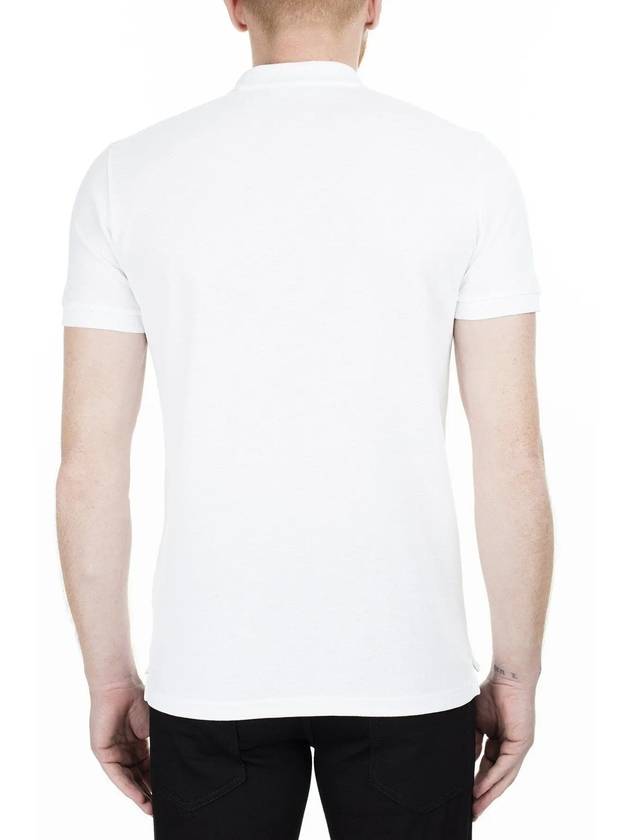 Men's Square Logo Patch Polo Shirt White - DSQUARED2 - BALAAN 4