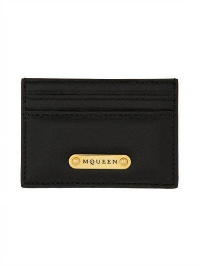 Logo Plaque Card Wallet Black - ALEXANDER MCQUEEN - BALAAN 2