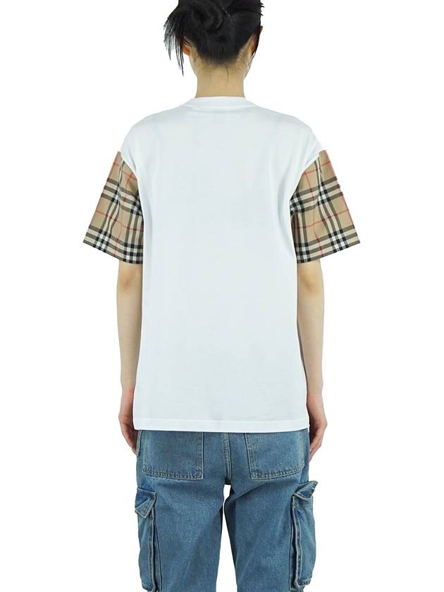 Vintage Check Sleeve Short Sleeve T-Shirt White - BURBERRY - BALAAN 7