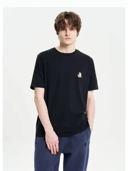 Men s Speedy Fox Patch Comfort T Shirt Black Domestic Product - MAISON KITSUNE - BALAAN 1