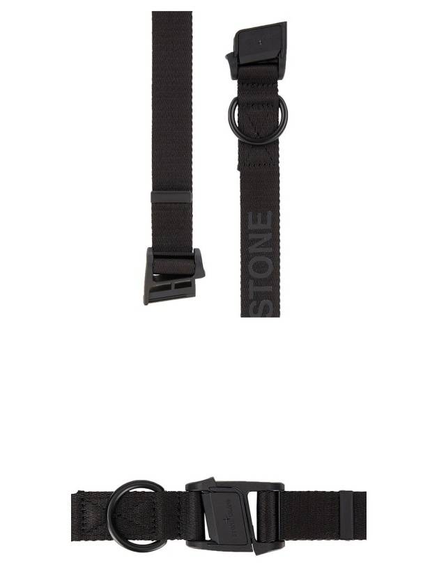 Logo Buckle Belt Black - STONE ISLAND - BALAAN 6