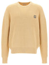 Bold Fox Head Patch Comfort Knit Top Beige - MAISON KITSUNE - BALAAN 1