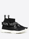 Logo Heroes Socks High Top Sneakers Black - VALENTINO - BALAAN 4