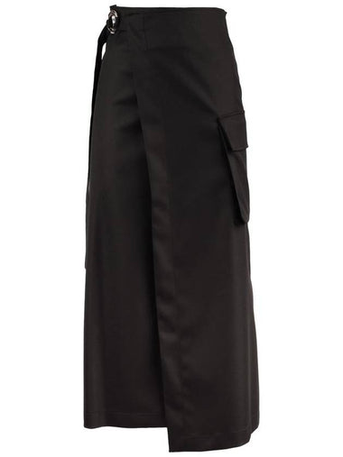 Department 5 Soho Black Viscose Gabardine Wrap Skirt - DEPARTMENT 5 - BALAAN 1