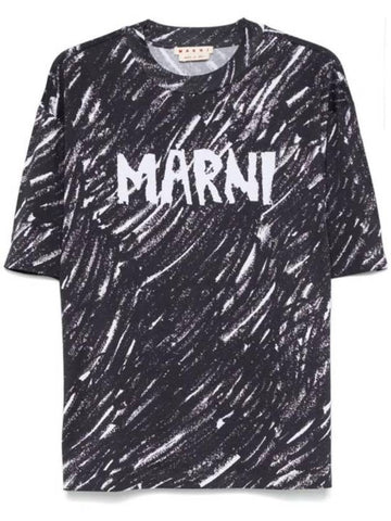 Short Sleeve T Shirt 89899 THJET49P08USS018 87770 Black - MARNI - BALAAN 1