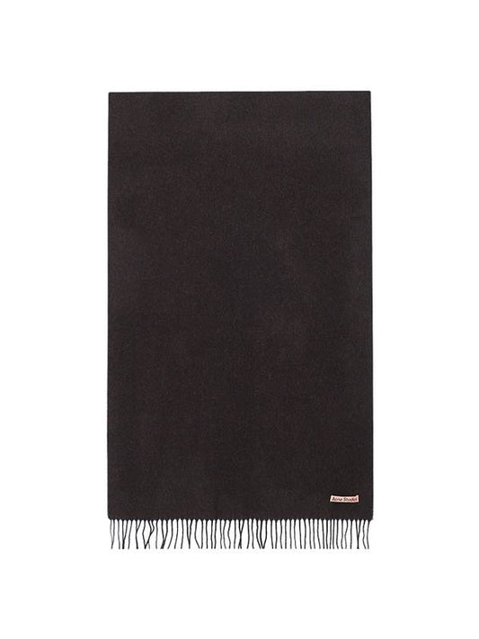 Studios Canada New Oversized Fringe Muffler Chocolate Brown - ACNE STUDIOS - BALAAN.