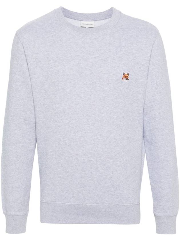 Fox Head Patch Regular Sweatshirt Light Grey Melange - MAISON KITSUNE - BALAAN 3