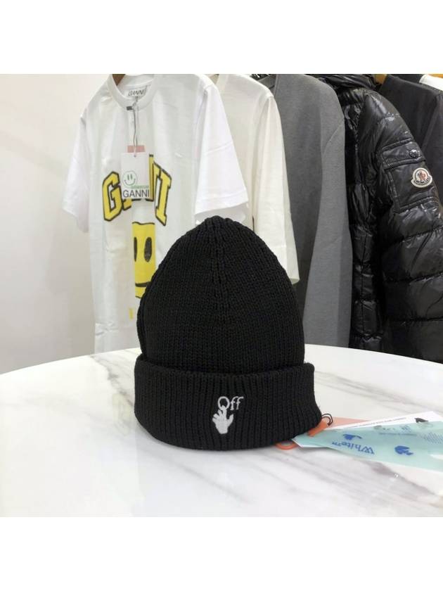 Off White Beanie Hat Black OMLC016F21KN001 - OFF WHITE - BALAAN 7