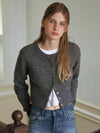 Connie Dust Fine Wool Cardigan Charcoal - LETTER FROM MOON - BALAAN 6