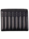 Lola Folding Small Quilted Leather Card Wallet Black Palladium - BURBERRY - BALAAN 4