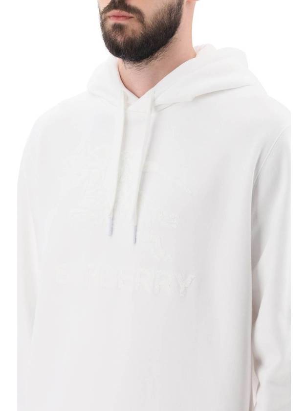 EKD Cotton Jersey Hoodie White - BURBERRY - BALAAN 5