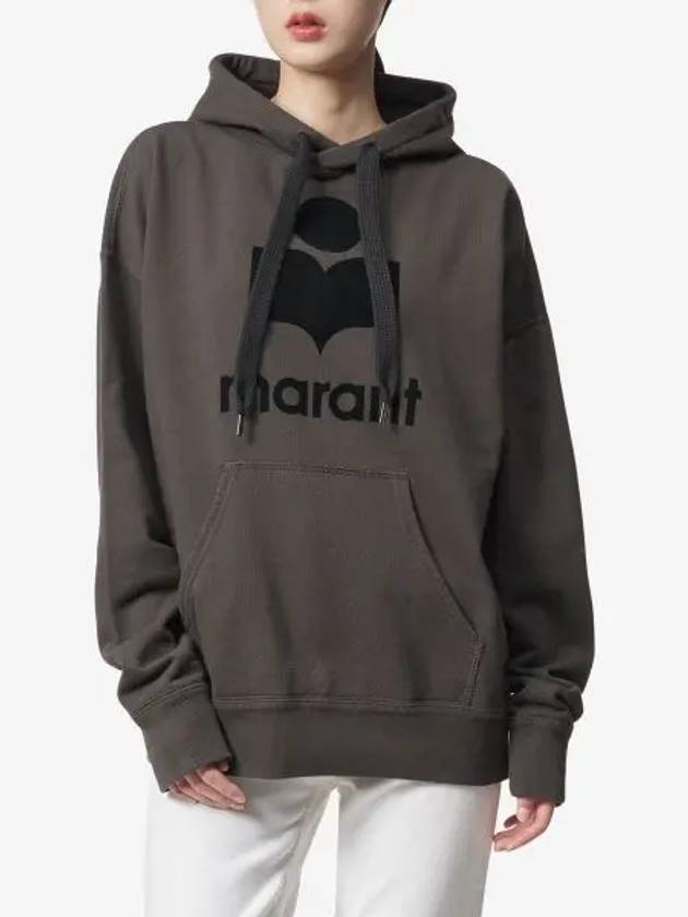 Mansel Logo Hoodie Faded Black - ISABEL MARANT - BALAAN 2