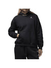 Jordan Brooklyn Fleece Pullover 24 Hoodie Black - NIKE - BALAAN 1