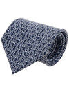 Gancini Print Silk Tie Navy - SALVATORE FERRAGAMO - BALAAN 2