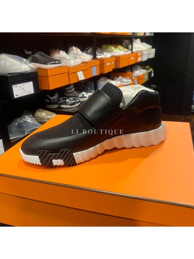 24 Bouncing Velcro Sneakers Men Black - HERMES - BALAAN 2