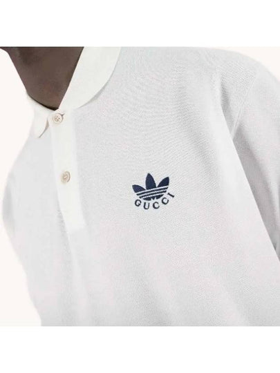 Adidas logo pique polo t shirt white 700497 E1442 - GUCCI - BALAAN 2