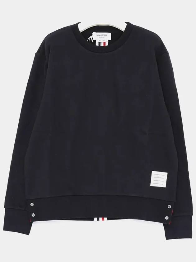 Center Back Stripe Crewneck Sweatshirt Navy - THOM BROWNE - BALAAN 4