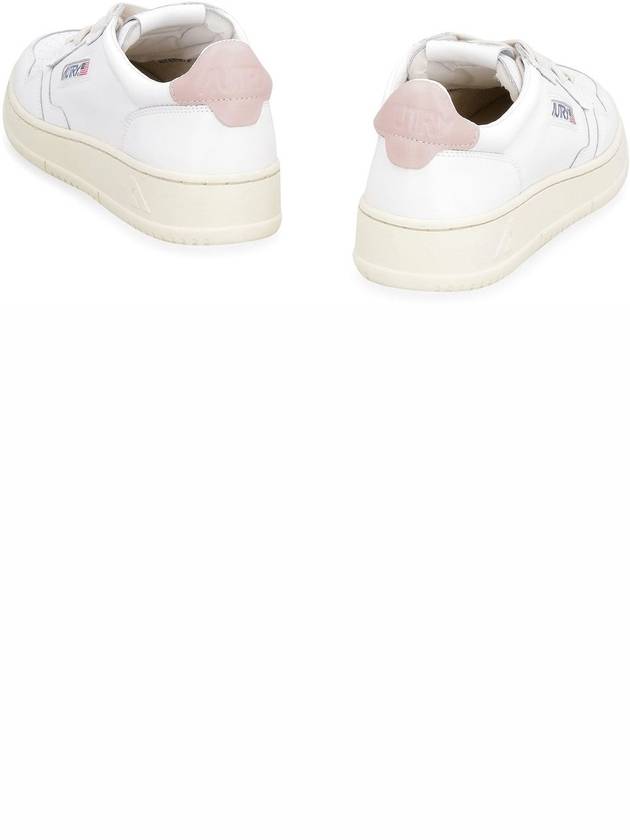 Medalist Pink Tab Leather Low Top Sneakers White - AUTRY - BALAAN 5