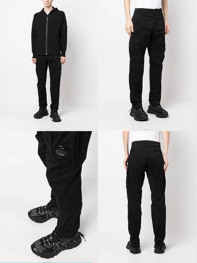 Lens Wappen Cargo Straight Pants Black - CP COMPANY - BALAAN 3