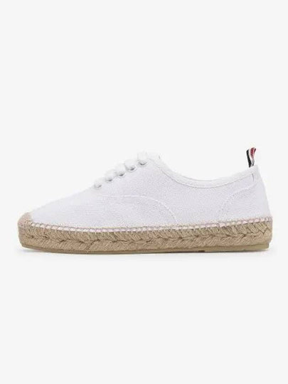 Canvas Espadrilles Heritage Low Top Sneakers White - THOM BROWNE - BALAAN 2