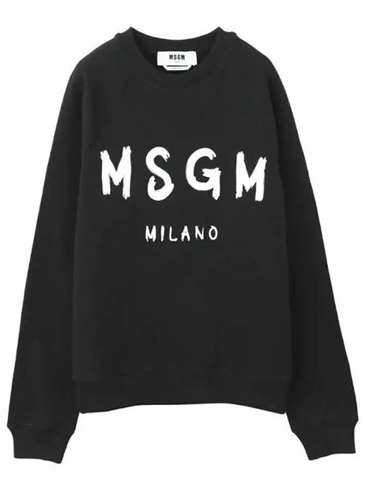 Brush Logo Printing Sweatshirt Black - MSGM - BALAAN 2