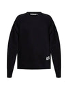 Studios Men's Label Logo Sweatshirt Black - ACNE STUDIOS - BALAAN.