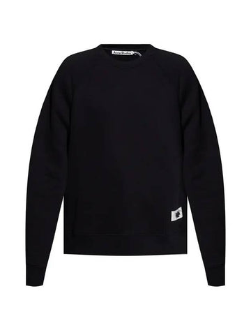 Label Logo Sweatshirt Black - ACNE STUDIOS - BALAAN 1