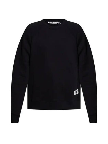 Label Logo Sweatshirt Black - ACNE STUDIOS - BALAAN 1