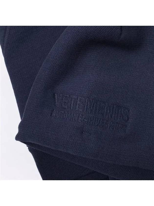 Small Logo Hoodie Navy - VETEMENTS - BALAAN 4