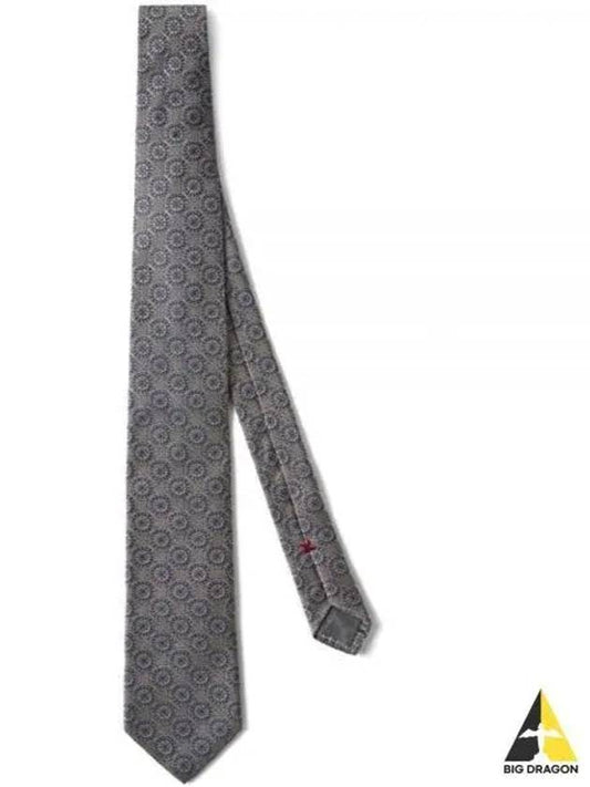 Silk Jacquard Tie Grey - BRUNELLO CUCINELLI - BALAAN 2