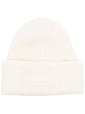 The Gros Grain Beanie Off White - JACQUEMUS - BALAAN 1