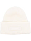 The Gros Grain Beanie Off White - JACQUEMUS - BALAAN 1