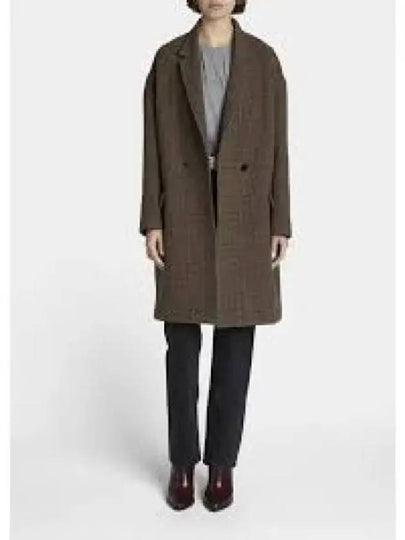 Women's Efegozi Virgin Wool Double Coat Brown - ISABEL MARANT - BALAAN 2