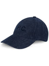 VPC Velvet Logo Denim Ball Cap Blue - A.P.C. - BALAAN 5