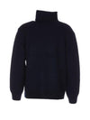 Walter Logo Merino Wool Turtleneck Dark Navy Blue - A.P.C. - BALAAN 3