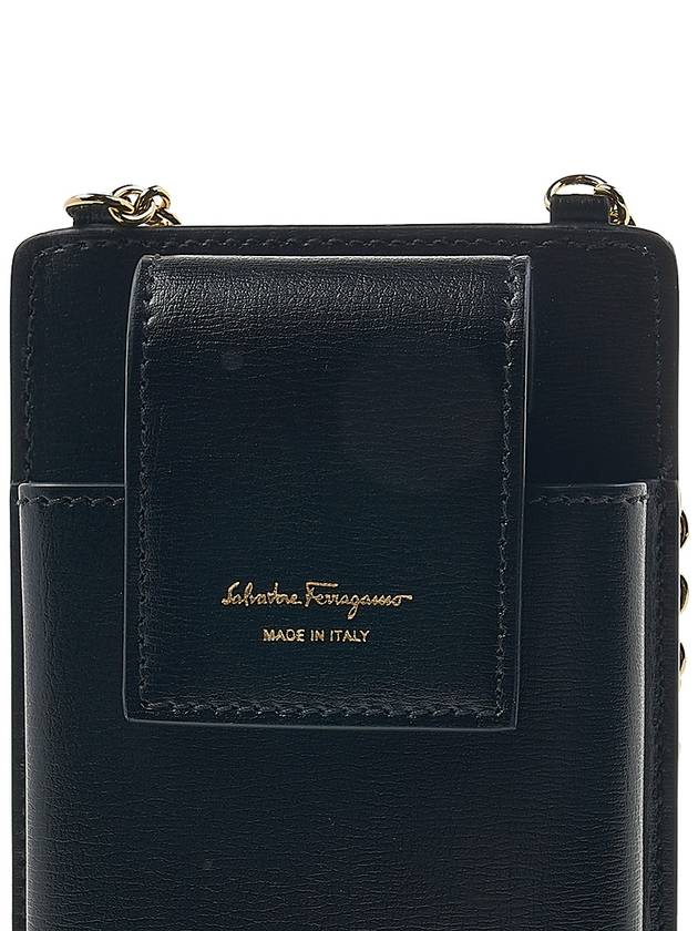 Salvatore Vara Bow Calfskin Phone Case Black - SALVATORE FERRAGAMO - BALAAN 9