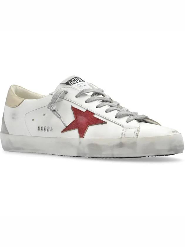 Superstar Leather Low Top Sneakers Red White - GOLDEN GOOSE - BALAAN 3