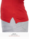 Women's Golf Picket Logo Short Sleeve PK Shirt Red - HYDROGEN - BALAAN 11