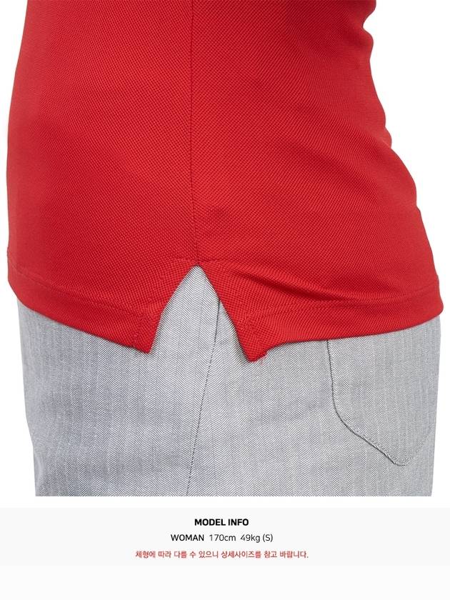 Women's Golf Picket Logo Short Sleeve PK Shirt Red - HYDROGEN - BALAAN 11